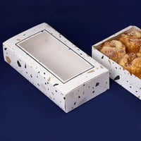 علب ورقية فاخرة للمعمول والحلويات بغطاء شفاف أبيض...