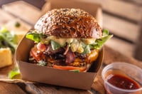 علب ورقية كرافت للبرغر-70مم/العدد 25 علبة