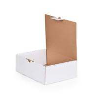 كرتون شحن لون أبيض لامع 3طبقات |32.5*24*10 سم