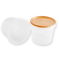 سطل بلاستيك اسطواني دائري - 1000 مل/12 حبة