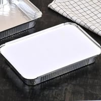 صحون ألمنيوم مستطيل مع الغطاء-1980مل/ العدد10 صحون