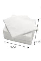 منديل سفرة ورقية ابيض فاتح 23*23 - 1 طبقة/العدد 10...