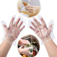 قفازات بلاستيك شفافة للاستعمال مرة واحدة/ العدد 50...