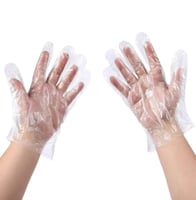قفازات بلاستيك شفافة للاستعمال مرة واحدة/ العدد 70...