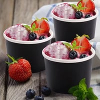 زبدية ورق أسود بدون غطاء -12 أنز /العدد 50 حبة