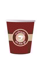 أكواب ورقية سميكة أحمر عالماشي بدون غطاء- 9 أنز /...