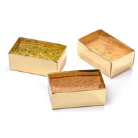 علبة ورقية للكيك والشكولاتة ذهبي مع مع غطاء بلاستي...