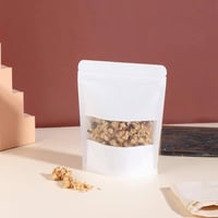 كيس ورق لتعبئة وحفظ القهوة والبهارات لون أبيض بناف...