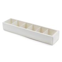 علب ورقية مستطيلة ماكرون للمعمول والشكولاتة مع تقس...