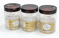 علب بلاستيكية بغطاء بني سعة 900 مل /العدد 3 علب