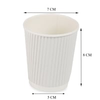 أكواب ورقية أبيض مموجة 3 طبقات - 7 أنز/ العدد 25 ك...