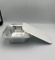 صحون ألمنيوم مستطيل مع الغطاء 12*10*4سم-250مل/ الع...