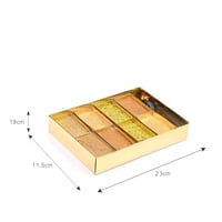 علب ورقية مقسمة طولي بتصميم رخامي فاخر للفطائر وال...