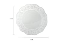 ورق دانتيل دائري أبيض متعدد الاستخدام 12 سم-العدد...