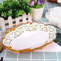 ورق دانتيل بيضاوي أبيض متعدد الاستخدام 30*20سم- ال...