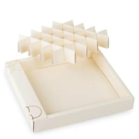 علب ورقية للشكولاتة والحلويات فاخرة بنافذة مربعة ش...