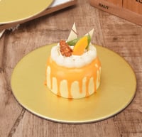 قاعدة كيك دائري ذهبي واسود 24سم/10 قاعدة