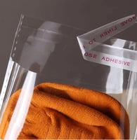 كيس بلاستيك شفاف للملابس اغلاق لاصق-30*45 سم/100 ك...