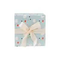 علب التوزيعات الفاخرة لون سماوي بنمط تيرازو / العد...