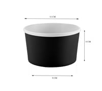 زبدية ورق أسود بدون غطاء -12 أنز /العدد 50 حبة