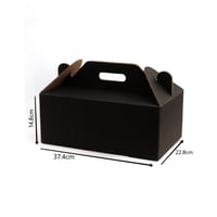 كرتون حمل الوجبات لون اسود بمسكة يد وقفل علوي/العد...