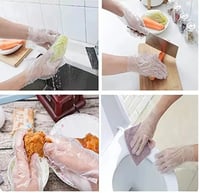 قفازات بلاستيك شفافة للاستعمال مرة واحدة/ العدد 70...