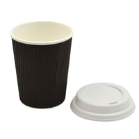 غطاء مسطح أبيض لكاسات الورق - 8/9 أنز / العدد 50 غ...