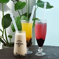 مصاص بلاستيك شفاف مغلف-10مم/العدد 100 مصاص