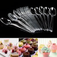 ملاعق بلاستيك شفاف -115مم/العدد 200 ملعقة