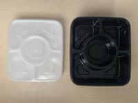 علب بلاستيك للميكروويف بغطاء شفاف -4 أقسام / العدد...