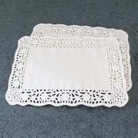 ورق دانتيل مستطيل أبيض متعدد الاستخدام 44.5*31.7سم...