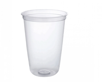 اكواب بلاستيك شفافة بقاعدة منحنية 14 أنز / العدد 5...