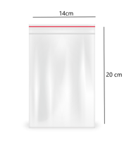 كيس بلاستيك شفاف للتخزين قابل للإغلاق -14سم*20سم/...