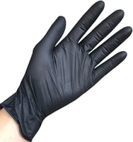 قفاز فينيل أسود مقاس ( L) بدون بودر/العدد 70 قفاز