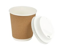 غطاء مسطح أبيض لكاسات الورق - 7 أنز / العدد 50 غطا...