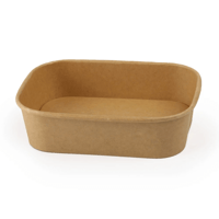 علب ورقية كرافت بني مستطيل مع غطاء شفاف - (25) حبة...