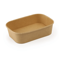 علب ورقية كرافت بني مستطيل مع غطاء شفاف - (25) حبة...