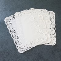 ورق دانتيل مستطيل أبيض متعدد الاستخدام 30*20سم-الع...