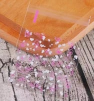 كيس شفاف للكوكيز والحلويات بألوان مميزة-10*10سم/10...