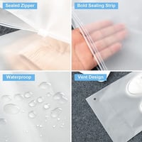 كيس ملابس بلاستيك أبيض شفاف بسحاب من اعلي - 35*25...