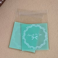 كيس شفاف أخضرللكوكيز والحلويات -10*10سم/100كيس