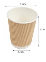 أكواب ورقية صحاري بدون غطاء مموجة 3 طبقات - 8/9 أن...