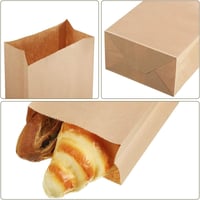 أكياس ورقية كرافت بقاعدة مسطحة -32*18*11سم/50كيس