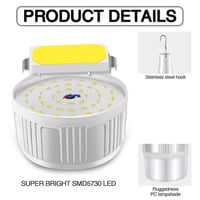 اضاءة بالشحن مع ريموت