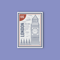 استكر جوال ( طابع برج الساعة - لندن)