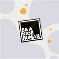 بروش "be a nice human" اسود