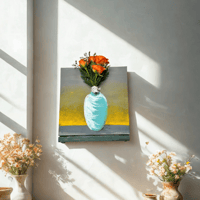 لوحة الفازة الاورنج