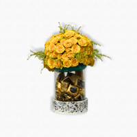 باقة الورد والشيكولاته