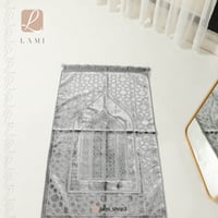 سجادة صلاة حرير -رمادي