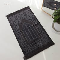 سجادة صلاة حرير - رمادي ملكي